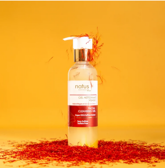 GEL NETTOYANT VISAGE 200ml - Huile d'Argan & Extraits de Safran